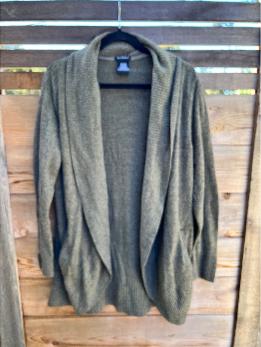 Max & Mia Women's XXL Open Front Cardigan Sweater, Olive Green, Nylon Rayon